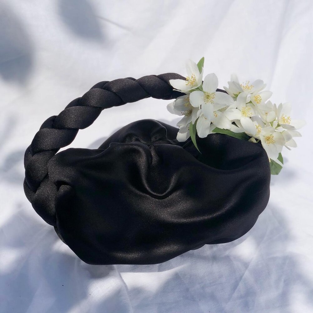 Olivia Wolfe London Custom Silk Purse in Black - Picture 2 of 6